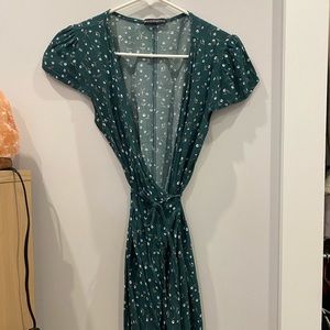 Green Brandy Melville wrap dress. Lightly worn.